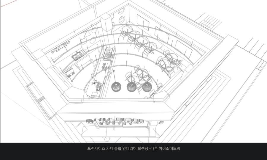 매장 내부 아이소메트릭 도면